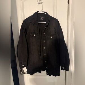 Love Tree Charcoal Denim Jacket